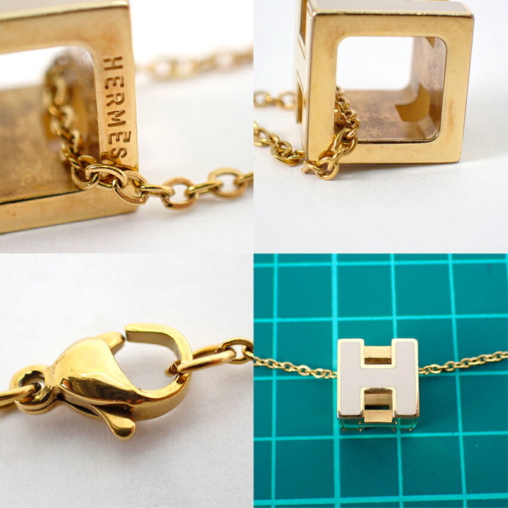 HERMES H-Cube Gold x Greige Necklace - Picture 10 of 10